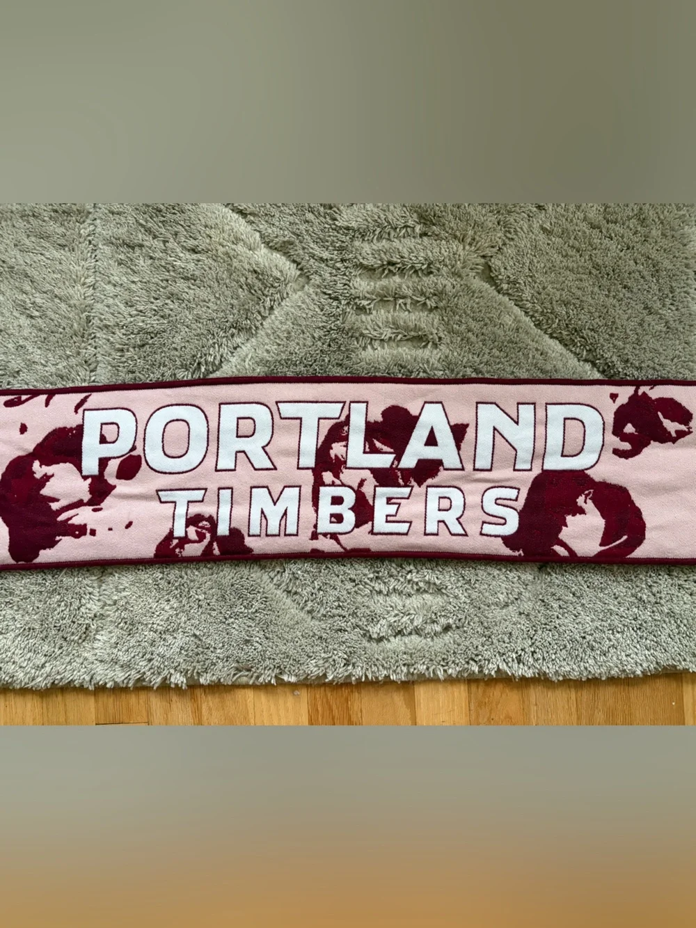 NWT! Portland Timbers Jersey Hook Reversible Scarf, Rose City ‘Til I Die!  MLS